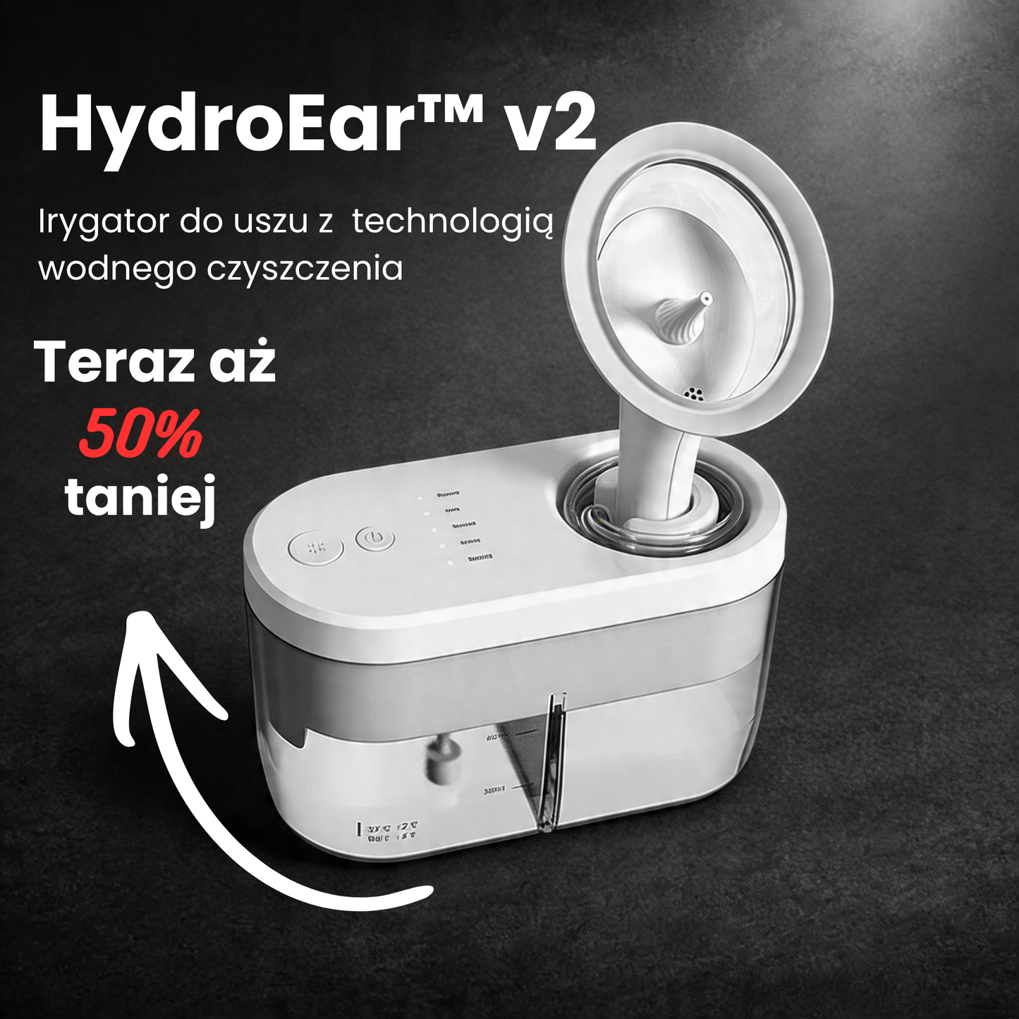 HydroEar™ v2 – Premium irygator do uszu | Technologia wodnego czyszczenia