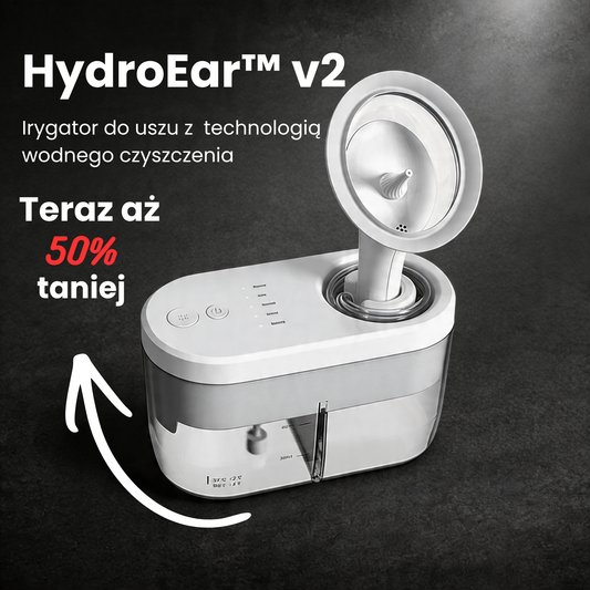 HydroEar™ v2 – Premium irygator do uszu | Technologia wodnego czyszczenia